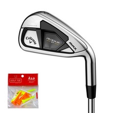 Callaway ROGUE ST MAX Steel 鐵桿套組 DG95 R300 9I + Maya 高爾夫球座, R, 21.5度