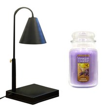 아베스트 타이머 높이조절 워머 + 양키캔들 라지자 세트, 레몬라벤더(라지자), 블랙(워머)