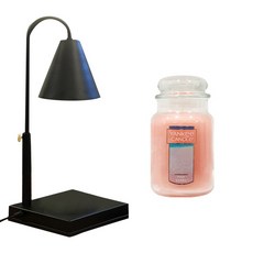Abest 定時器高度可調暖器 + Yankee 蠟燭大套裝, Pink Sands, 粉紅沙灘(大罐), 黑色(融蠟燈)