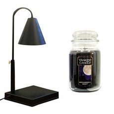 AVEST 定時可調高度融蠟燈 + Yankee Candle 大罐蠟燭組, 仲夏之夜(大罐), 黑色(融蠟燈)