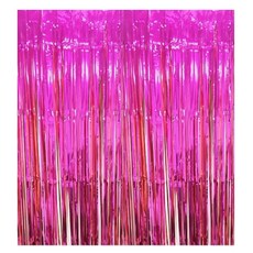 派對霧面顏色裝飾1*2m, 2個, 玫瑰粉色墊