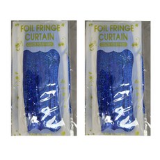 Feyto 生日慶祝派對鐳射派對拉簾 1 x 2 m, 2個, 藍色