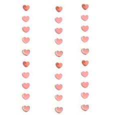 셀레네 러블리 하트 가랜드 3p 세트, 로즈골드, 1세트