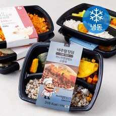 네추럴킹덤 가뿐식단 도시락 220g x 3종 x 2개 + 밀리너스 볶음밥 250g x 3종 + 포크 9개 세트 (냉동), 2.07kg, 1세트