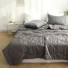amante 聚酯纖維素色薄被, 深灰色