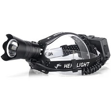 XHP160 LED 충전식 줌 헤드랜턴 DHDDF18600 XHP160KD, 혼합색상, 1개