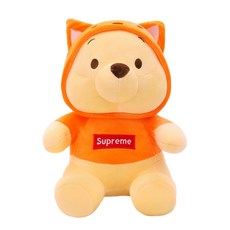 해솔 슈프림 곰 수면 애착 인형, 오렌지, 1개