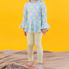 GOING KIDS 女童款格紋長泳褲