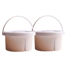 開放空間 美術用洗筆筒調色盤 2件組, 白色