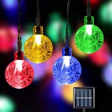 太陽能LED戶外燈串 泡泡S 100燈, 混合色