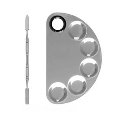 開放空間不鏽鋼5格水彩調色盤, 1個, 五格