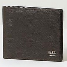 DAKS logo裝飾拼色皮革短夾