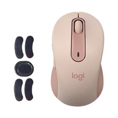 로지텍 시그니처 무소음 무선 마우스 중형 M650 + 마우스 피트, 로즈핑크