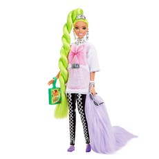 Barbie 霓虹造型長髮芭比娃娃 螢光綠, 混合顏色
