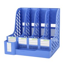 民生得手HARURO 4個收納空間文件保管箱, 4段, 藍色