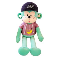 Haesol 香蕉猴動物角色睡眠附件娃娃, 1個, 綠色