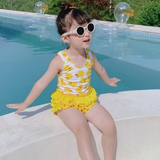 Petit Enfant 女孩CC黃鴨泳裝 +帽子套裝CCV35GSW289