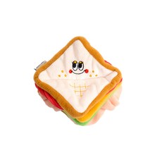 dingdog 寵物秒殺吐司沙沙聲零食玩具, 混合顏色, 1個