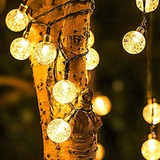 摩登鄉村 太陽能 LED 派對燈串 泡泡球S 12m 100LED, 暖色, 1個