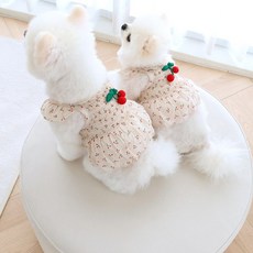 honeydog 狗狗人造絲短版連身裙 HDOP00334, 紅色