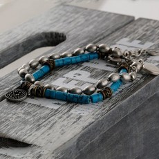 Shoveoff 綠松石手環+經典簡約手鍊 SVB-218