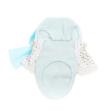 AMYLOVESPET 蝴蝶結寵物T恤, 天藍色