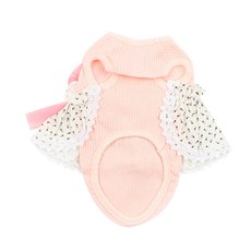 AMYLOVESPET 蝴蝶結拼接寵物T恤, 粉色的