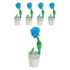 프랑온드 패브릭 장미 철사 꼬임 인형, 43cm, 스카이, 1개