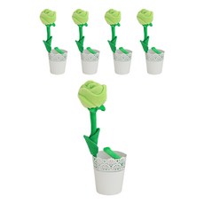 프랑온드 패브릭 장미 철사 꼬임 인형 32cm 5p, 그린