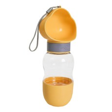 Ding Dong Pet 寵物二合一多功能雲朵便攜式水瓶, 1個, 黃色
