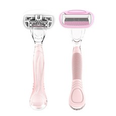 무드포인트 세이프 핑크 4중날 여성용 면도기 일체형, 1개입, 2개