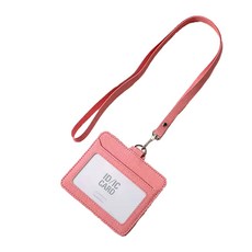 Maring 高級橫式員工證件套 + 伸縮扣 + 掛繩組, 1套, 14 粉紅色