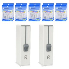 安逸空檔 便攜式一次性大容量牙線棒 300入 + 牙線盒1入, 1套