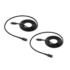 위드웍스 C타입-8핀 라이트닝 PD12W 2.4A 고속 충전케이블 2p, 블랙, 1m, 2개