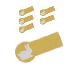 Roco Living Aniju兔子陶瓷餐具筷架, 6個, 黃色