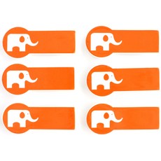 Rocoliving Anyju大象陶瓷筷架, 橘子, 6個