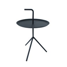 오이엔퍼니처 철제 원형 아티 테이블 002, black