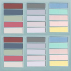 Fuzz 家居健康小標誌貼紙標誌索引標籤開放式 15 色 x 20p 套組, 2套