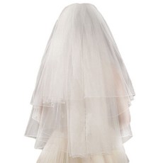 自助婚禮短棉紗巾, 白色的, 1個