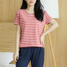 에이홉 임산부 스프라이프 반팔 티셔츠