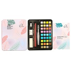 오픈스페이스 수채화 고체물감 세트 핑크, 36색