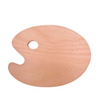 開放空間原木油畫調色板 橢圓形 L, 一格, 1個