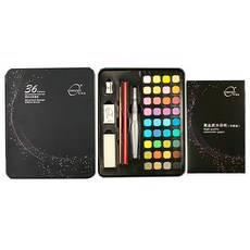 Open Space 水彩固體顏料組 黑色, 36色