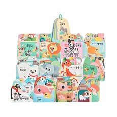 Heonibuk 自然童話幼兒動物繪本 質感筆可使用板書 12種+故事卡 12種組, 蜜書