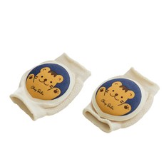 ChezBebe 兒童小熊刺繡護膝組, 1組, 藍色老虎款