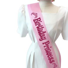 Isabel Home 生日快樂肩背橫幅彩帶, 1個, 粉紅公主