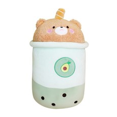 珍珠奶茶造型玩偶, 綠色(小熊)