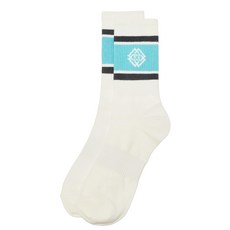 DAKS 男式羅紋棉混紡中筒襪, 藍色