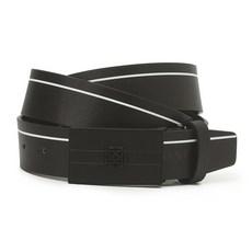 DAKS Line Point 優質牛皮腰帶, 黑色