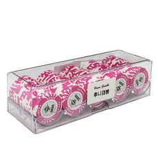 撲克牌籌碼 100入+壓克力收納盒, 籌碼幣(5000)